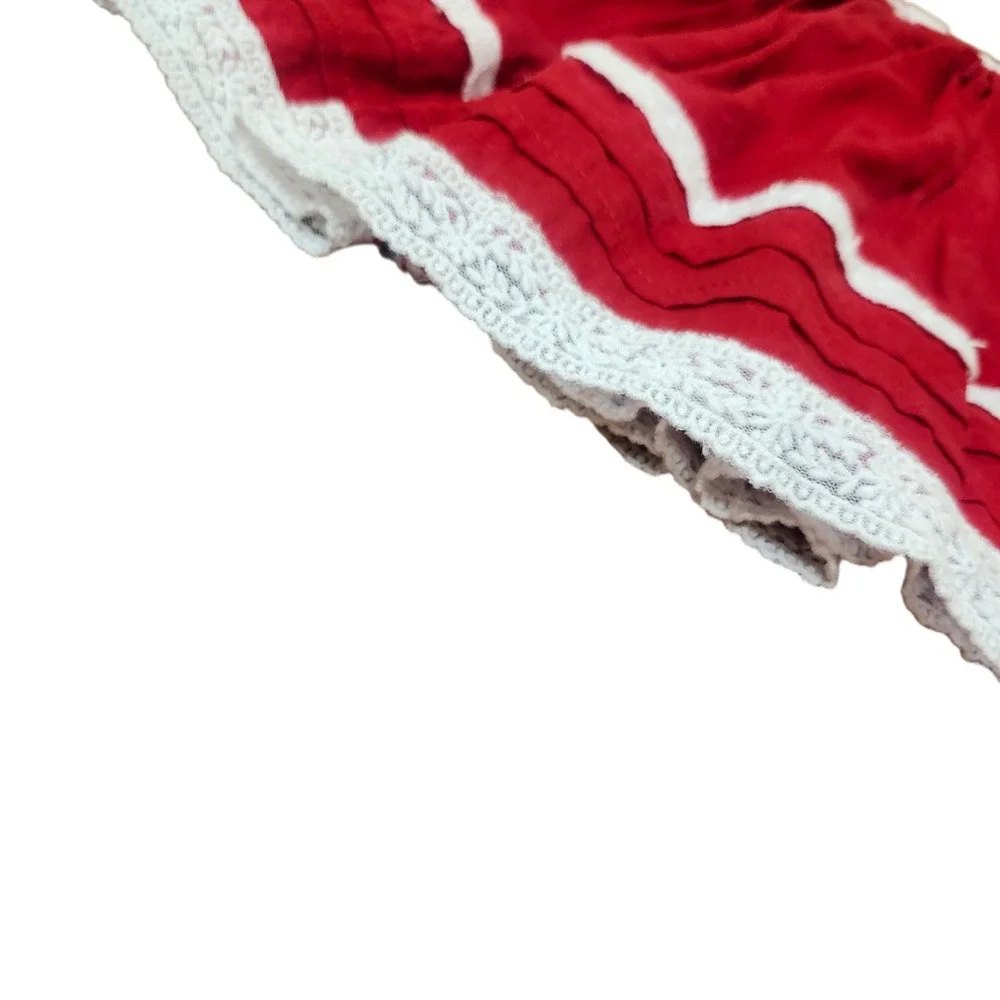 Well Dressed Wolf Girls Red Lawn Party Holiday Tunic‎ Bloomer Set Cotton Xmas 3T